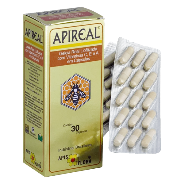 Apireal Geleia Real 30 Capsulas Apis Flora