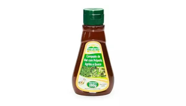 Composto de Mel com Própolis, Agrião e Guaco, 280g - Vale do Mel