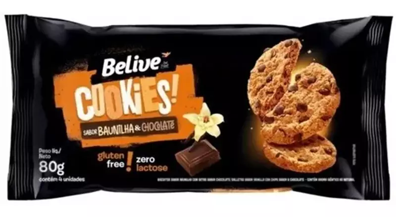 Cookies Baunilha com Chocolate Belive 67g
