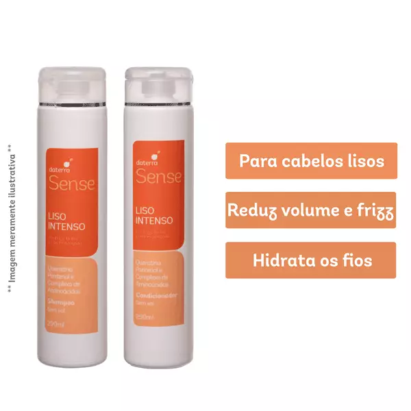 Kit Liso Intenso - Queratina, Pantenol e Aminoácidos - Sense