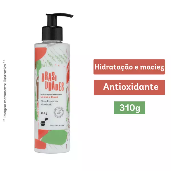 Loção Corporal Perfumada Goiaba E Romã 310g - Brasilidades