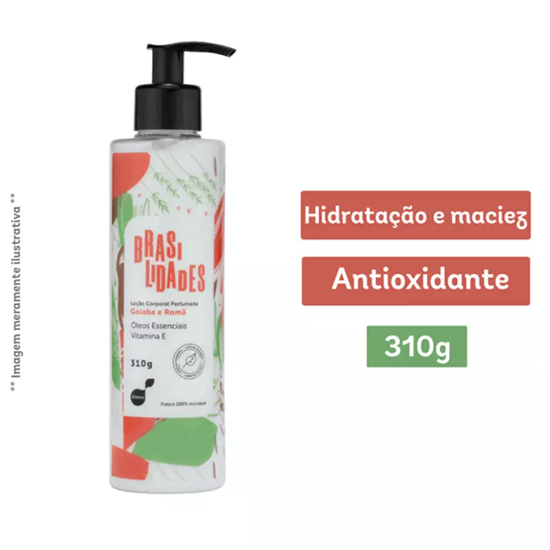 Loção Corporal Perfumada Goiaba E Romã 310g - Brasilidades