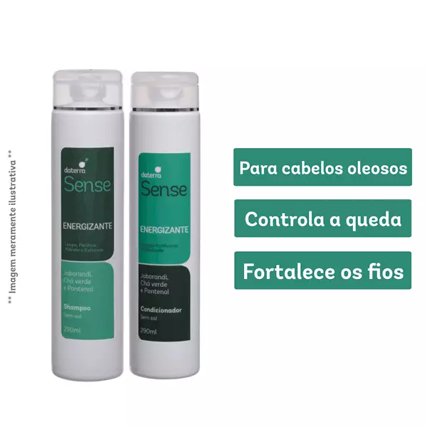 Kit Energizante - Jaborandi, Chá Verde e Pantenol - Sense