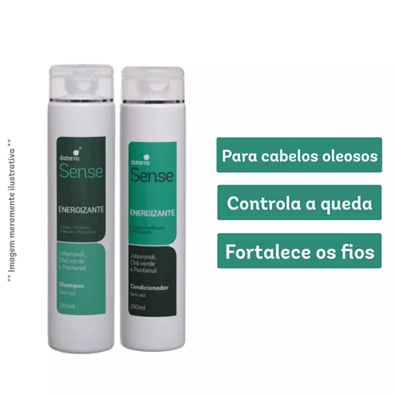 Kit Energizante - Jaborandi, Chá Verde e Pantenol - Sense