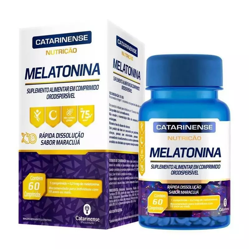 Melatonina 0,21mg (Maracujá) 60 cápsulas - Catarinense