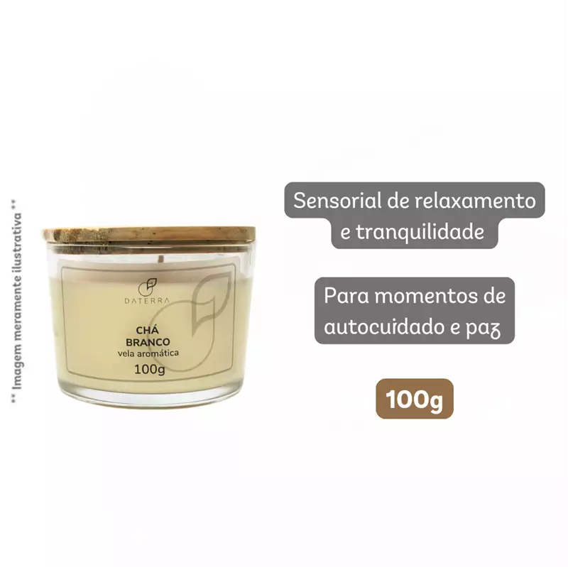 Vela Aromática Chá Branco 100g
